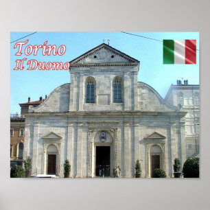 Póster Italia - Piamonte - Torino - Catedral -