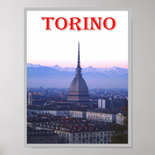 Póster Italia - Piamonte - Torino - La Mole Antonelliana 
