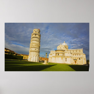 Póster Italia, Pisa, Duomo y Torre Inclinada, Pisa, 2