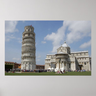 Póster Italia, Pisa Torre inclinada de Pisa y