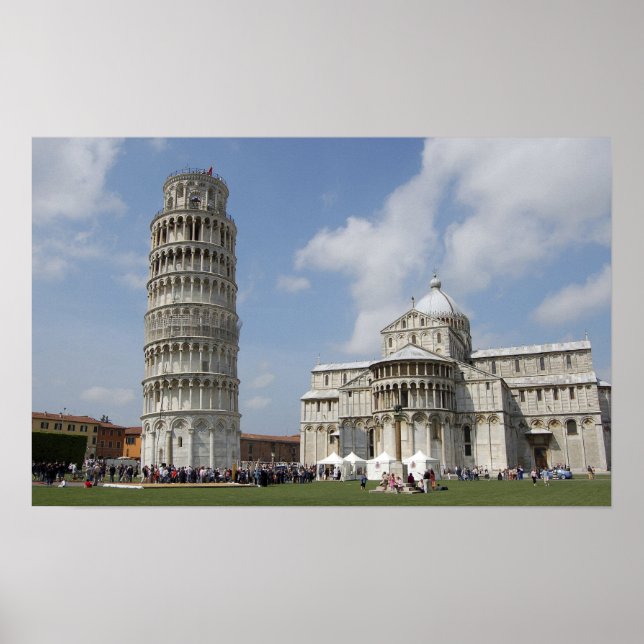 Póster Italia, Pisa Torre inclinada de Pisa y (Frente)