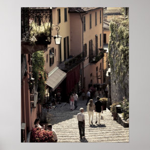 Póster Italia, Provincia de Como, Bellagio. Salita 2