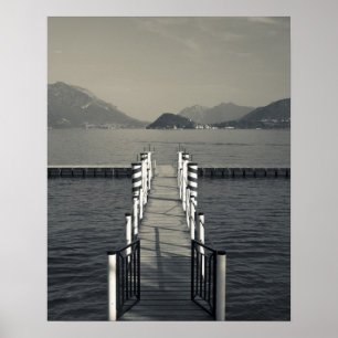 Póster Italia, provincia de Como, Tremezzo. Embarcadero d