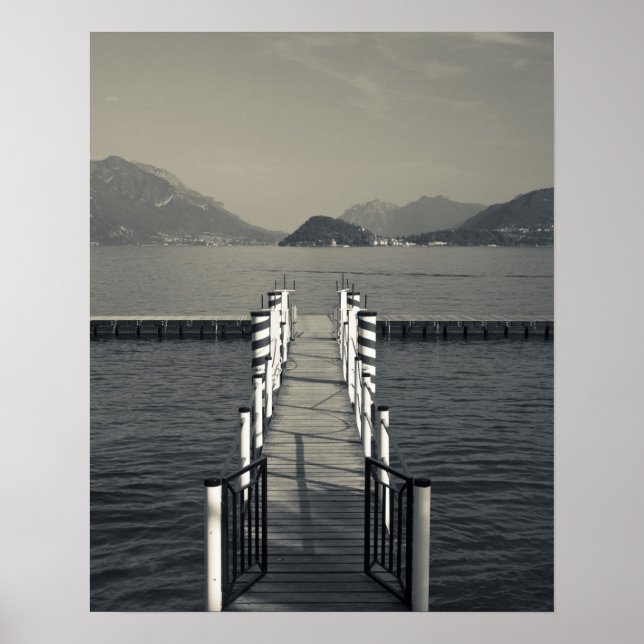 Póster Italia, provincia de Como, Tremezzo. Embarcadero d (Frente)