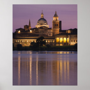 Póster Italia, provincia de Mantua, Mantua. Vista de la c