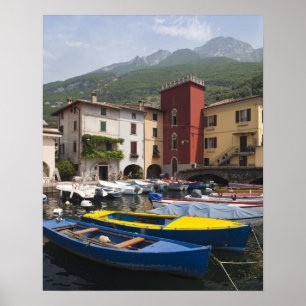 Póster Italia, provincia de Verona, Malcesine. Cassone ol