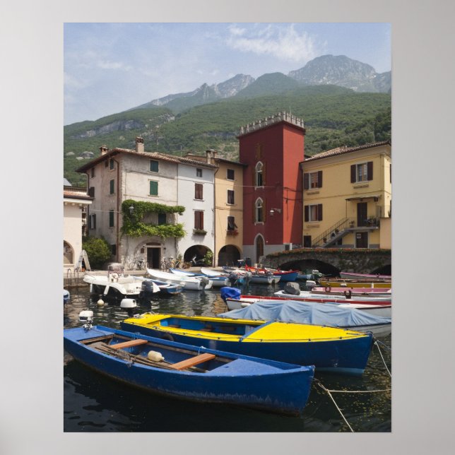 Póster Italia, provincia de Verona, Malcesine. Cassone ol (Frente)