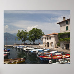Póster Italia, provincia de Verona, Malcesine. Cassone vi