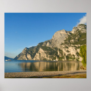 Póster Italia, Riva del Garda, Lago de Garda, Monte