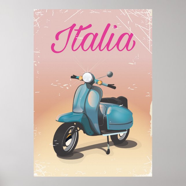 Póster Italia Scooter travel poster (Frente)