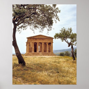 Póster Italia, Sicilia, Agrigento. Las ruinas de los 2