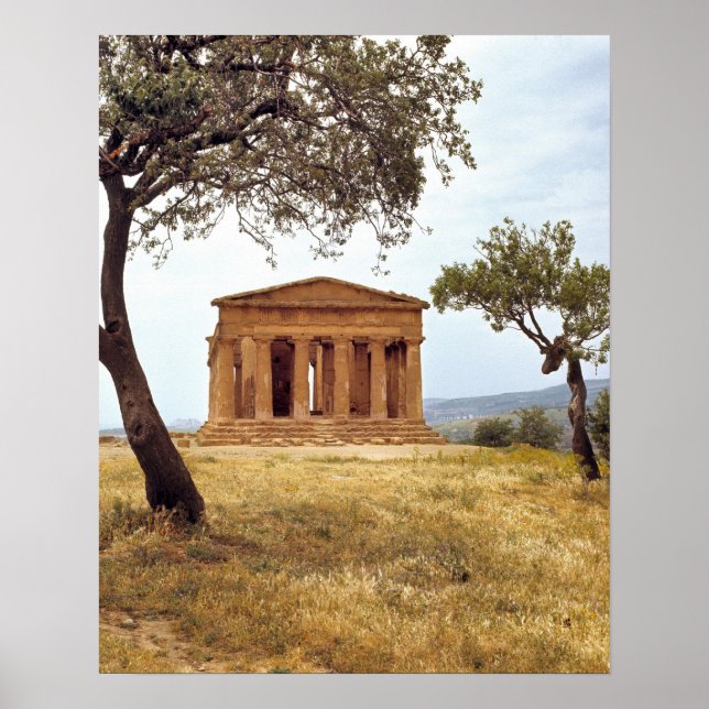 Póster Italia, Sicilia, Agrigento. Las ruinas de los 2 (Frente)