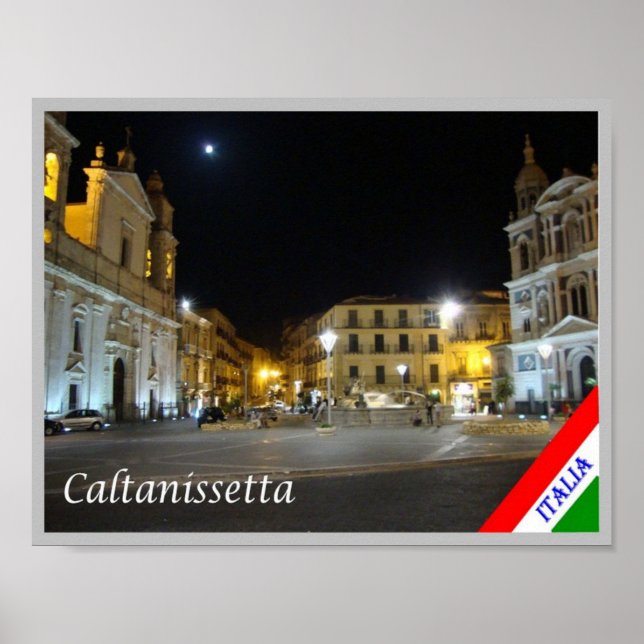 Póster Italia - Sicilia - Caltanissetta (Frente)