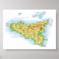 Italia - Sicilia - Mapa de Sicilia -