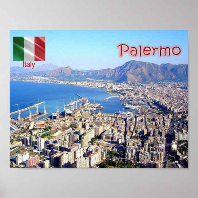 Póster Italia - Sicilia - Palermo - (Frente)