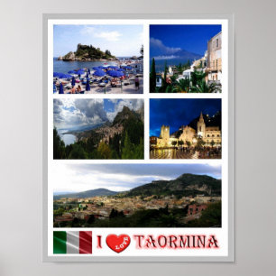 Póster Italia - Sicilia - Taormina - Amo -