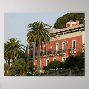 Póster ITALIA, Sicilia, TAORMINA: Hotel Schuler