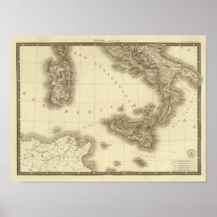 Póster Italia, Suiza, Illyria Norte