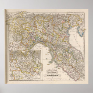 Póster Italia superior y central, debajo del Hohenstaufen