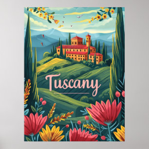 Póster Italia toscana