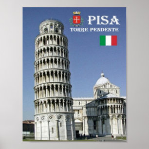Póster Italia - Toscana - Pisa - Torre inclinada -
