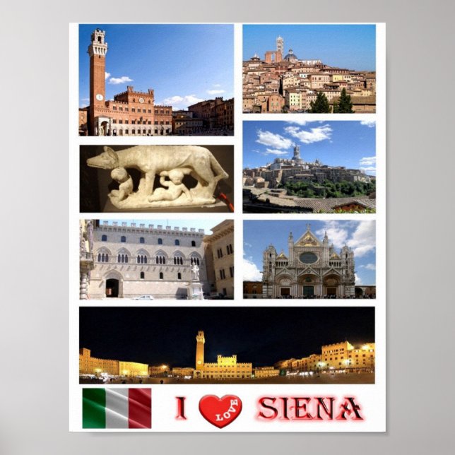 Póster Italia - Toscana - Siena - Amo - (Frente)