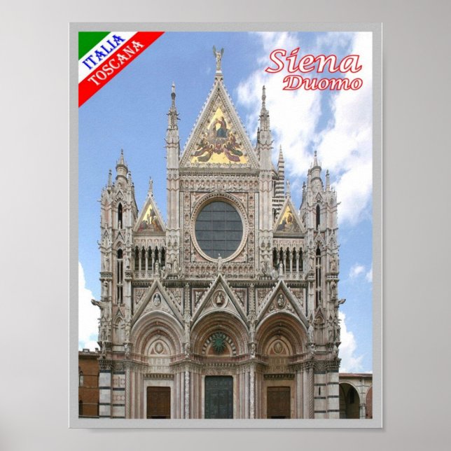 Póster Italia - Toscana - Siena - Catedral - (Frente)