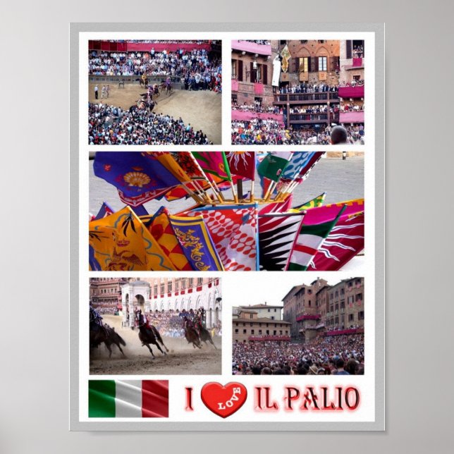 Póster Italia - Toscana - Siena - Piazza Del Campo (Frente)