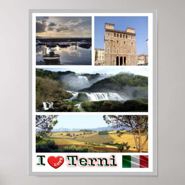 Póster Italia - Umbría - Terni - Amo - (Frente)