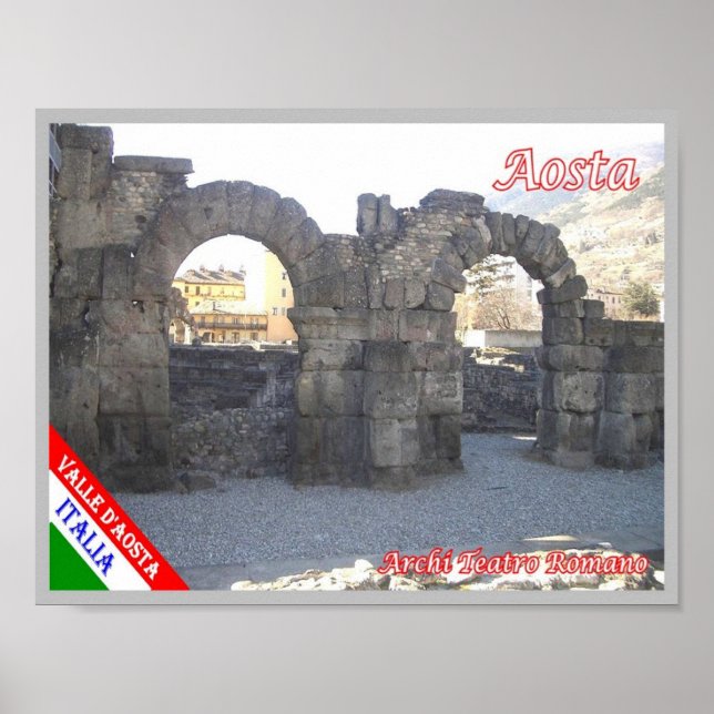 Póster Italia - Valle de Aosta - Aosta - Arches - (Frente)