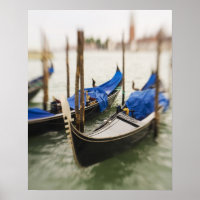 Italia, Venecia, foco selectivo de Gondola en el