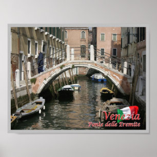 Póster Italia - Venecia - Puente de las Hermias -