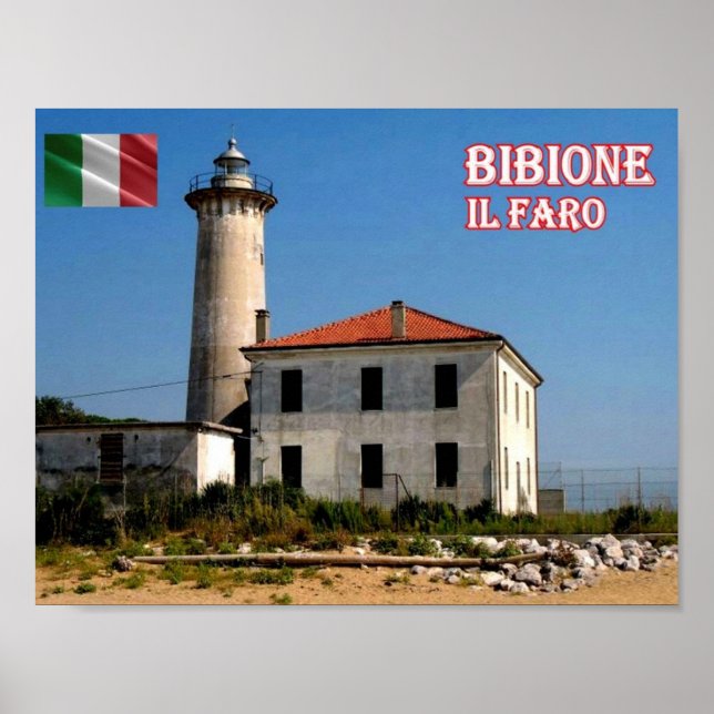 Póster Italia - Véneto - Bibione - Faro - (Frente)