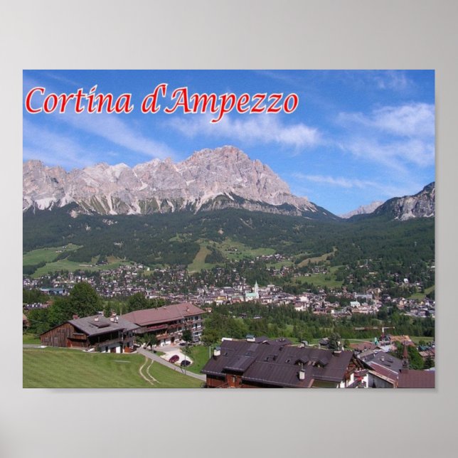 Póster Italia - Veneto - Cortina D Ampezzo - (Frente)