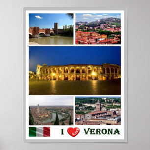 Póster Italia - Véneto - Verona - Me encanta -