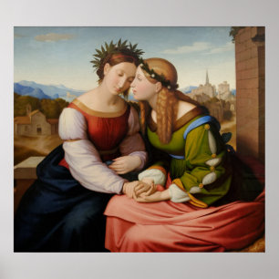 Póster Italia y Alemania (Italia y Alemania como hermanas