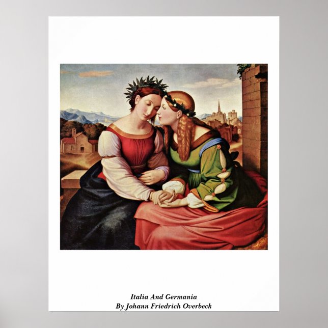 Póster Italia Y Alemania Por Johann Friedrich Overbeck (Frente)