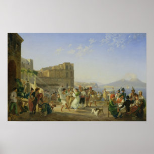 Póster Italian Dancing, Naples, 1836
