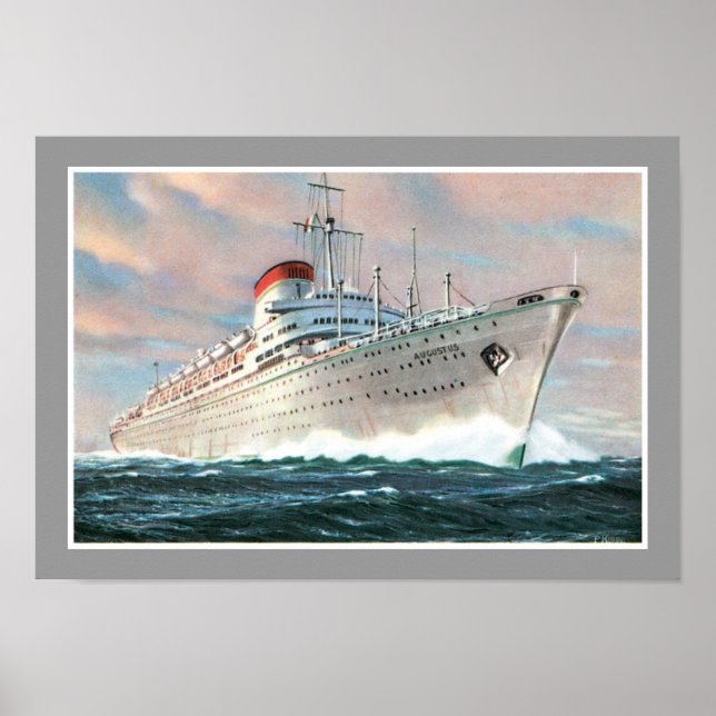 Póster Italian Line's Augustus Poster (Frente)