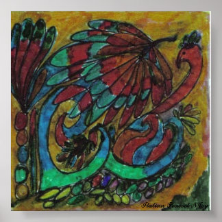 Póster Italian Peacock  NJoy