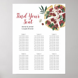 Póster Italian Pizza Party Seating Chart