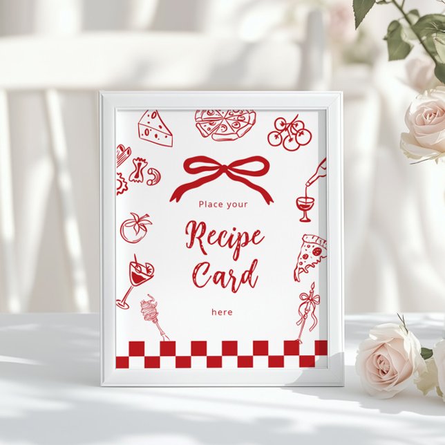 Póster Italian Place you recipe card Thats Amore theme (Subido por el creador)