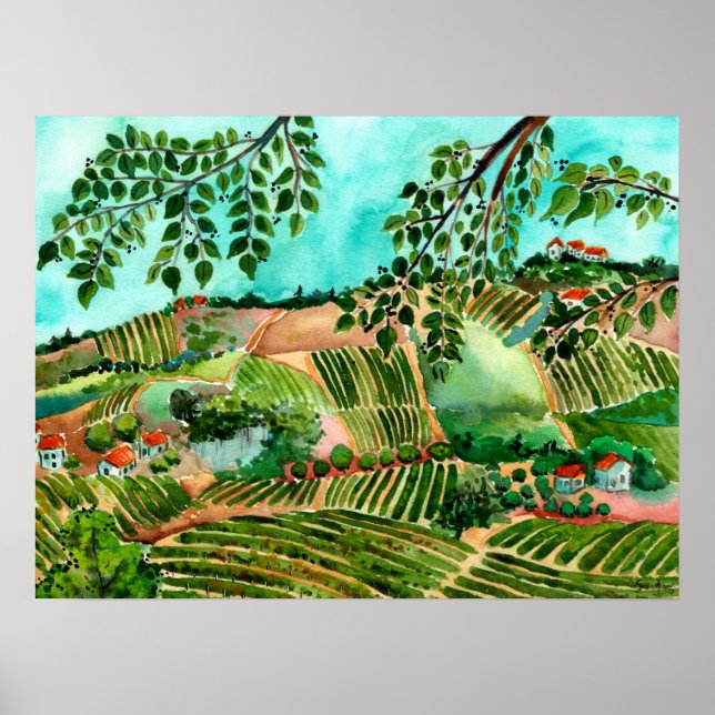 Póster Italian Vineyards (Frente)