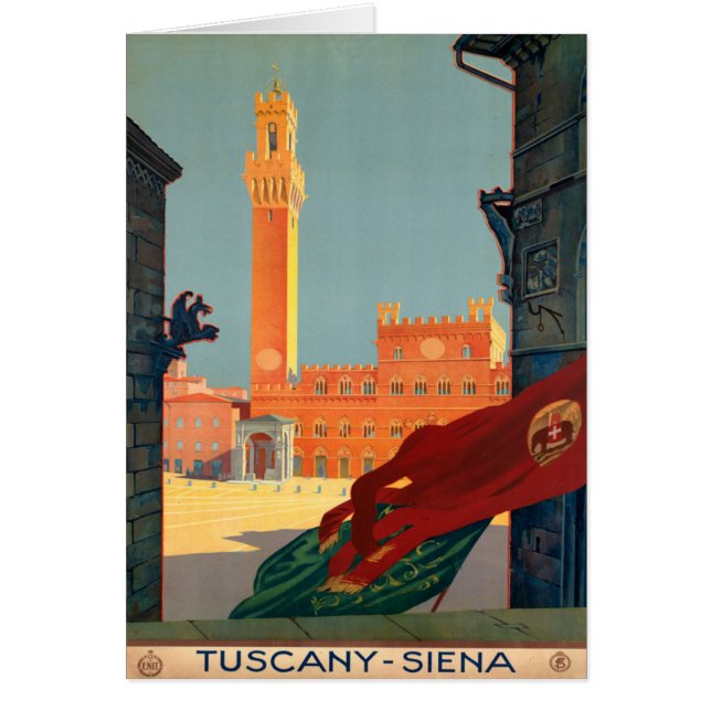 Poster italiano del viaje del vintage de Toscana (Frente)
