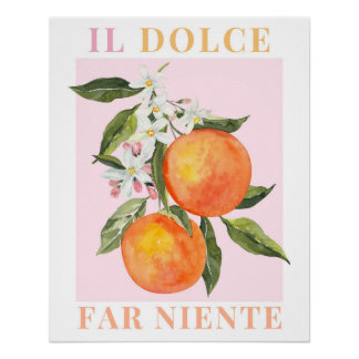 Poster italiano, Naranja de papel para fruta, La D