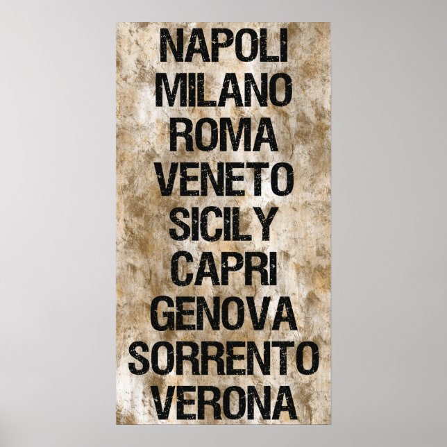 Póster Italy Cities (Frente)