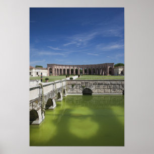 Póster Italy, Mantua Province, Mantua. Courtyard,