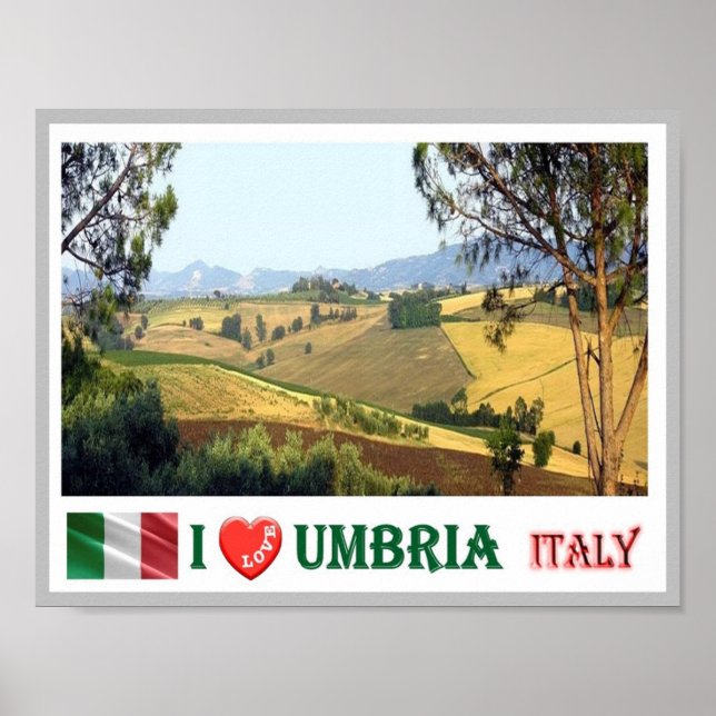 Póster Italy - Umbria - Typical Umbrian Landscape - (Frente)
