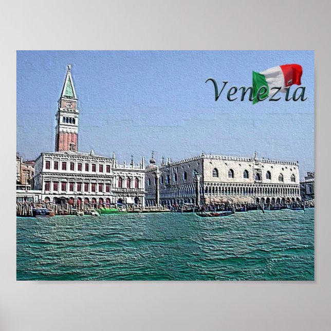 Póster Italy - Venice - San Marco - Skyline - (Frente)