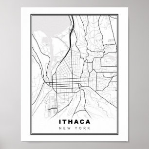 Póster Ithaca Map